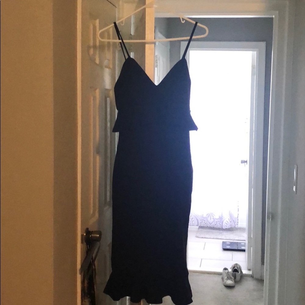 Black midi dress